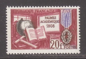 France 1959 MNH Mi 1229 Sc 905 Palm Leaf Medal of the French Academy ** - Picture 1 of 1