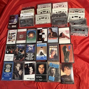 Lot Of 34 Various 80-90's Rock Cassette Tapes Soundtrack-Hendrix, Top Gun, Eagle - Picture 1 of 8