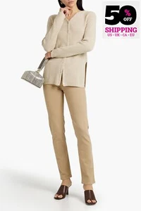RRP €879 LORO PIANA Mathias 15 New Hida Gabardine Trousers IT38 US2 UK6 XS Beige - Picture 1 of 7