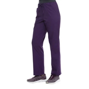 Scrubstar Unisex Stretch Solid Drawstring Medical Scrub Pants Eggplant 2XL - Picture 1 of 6