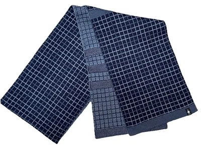 Unisex Blue Check Plaid Scarf by SMARTWOOL 65" x 9" Great QUALITY EUC AWESOME! - Image 1 of 4