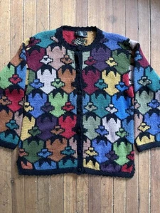 Cardigan maglione vintage La Vicunita bottoni bambino lana alpaca donna medio - Foto 1 di 5