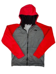 The North Face Jacket Red & Gray Full Zip Zipper Fleece - Size XL (BOYS) - Picture 1 of 4