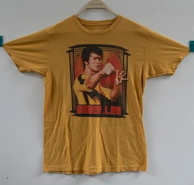 Camiseta amarilla para hombre Bruce Lee Martial Arts Game Of Death Fury talla L Foto 1 de 4