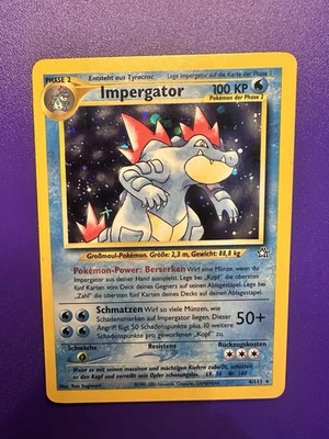 IMPERGATOR FERALIGATR 4/111 GERMAN HOLO NEO GENESIS POKEMON TCG - Image 1 of 4