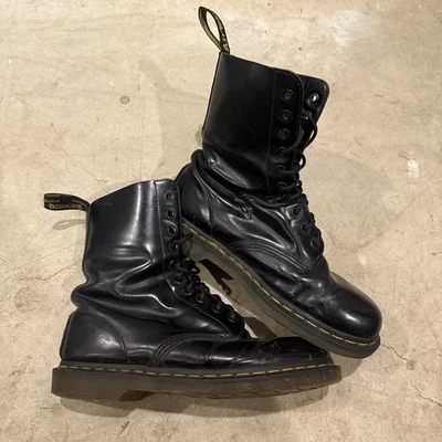 Dr. Martens винтажный 1490 черный 10 глаз лодыжки ботинки мужской размер 10 - Изображение 1 из 4