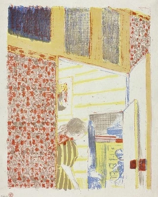 Interior with Pink Wallpaper III : Édouard Vuillard : Archival Art Print - Image 1 of 2