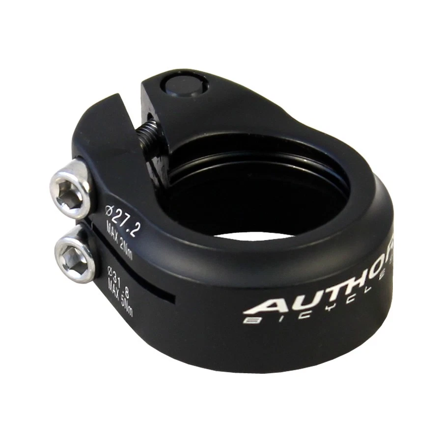 Sattelklemme Fahrrad Sattelstützklemme Doppel 27,2 / 31,8mm Author Alu schwarz