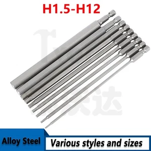 Extra Hex Key Allen Drill Bit Wrench 1/4 Screwdriver Magnetic Long 100mm-300mm - Picture 1 of 38