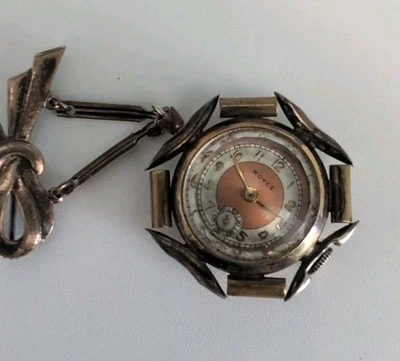 RELOJ BROCHE CUERDA ROYCE 7JEWELS PLACA 10K FUNCIONANDO VINTAGE MUY RARO Foto 1 de 4