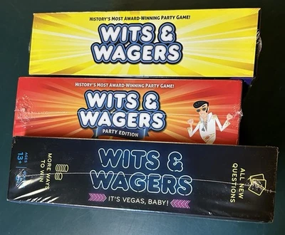 ¡NUEVO, PRECINTADO! Lote de tres juegos Wits Wagers - Vegas Baby, ediciones de fiesta Foto 1 de 4