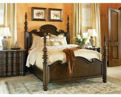 Thomasville Hills of Tuscany 6 Pc King Bedroom Set Dresser/Tall Chest/Marble NS - Image 1 of 4