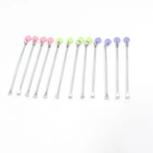 Silver Tone Metal Heart Dangling Keyring Earpick Ear Wax Removal Tool - Picture 1 of 1