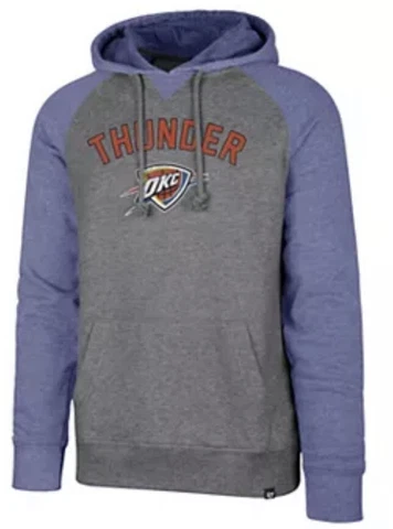 ’47 Brand Men’s Oklahoma City Thunder Match Raglan Hoodie Sweatshirt XL NBA Cover