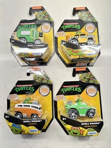 2023 Funrise Teenage Mutant Ninja Turtles Nickelodeon Shell Riders Set Of 4 Cars - Picture 1 of 9