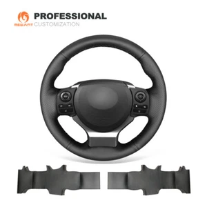 Cubierta de volante de cuero negro para Lexus IS200t IS250 IS300 IS350 IS F-Sport - Imagen 1 de 9