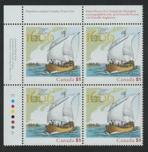 2006 Canada SC# 2155 UL - Champlain Surveys East Coast - Plate Block M-NH # 3563 - Picture 1 of 1