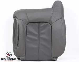 2002 GMC Yukon Denali AWD -Driver Side Lean Back LEATHER Seat Cover 2-Tone Gray - Picture 1 of 9
