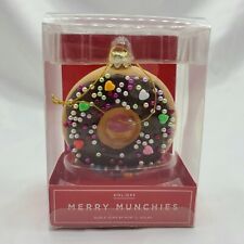 Kurt Adler Blown Glass Donut Christmas Ornament Merry Munchies Noble Gems