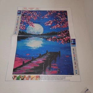 Diamond Painting Art Kits for Adults, 5D Round “Blossoms by The Lake” Diamond... - Picture 1 of 1