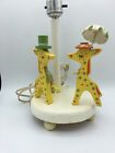 Vtg Giraffe Lamp Baby Nursery Giraffes Underwriter Laboratories Yellow Wooden