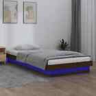 LED Bed Frame Honey Brown 75x190cm 2FT6 Small Single Solid Wood
