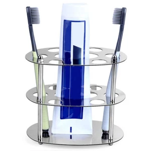 7 Holes Stainless Steel Toothbrush Holder Storage Wall Mounted Bathroom Supplies - Picture 1 of 11
