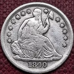 1840 O Seated Liberty Half Dime 5c Higher Grade VF - XF #83713 - Picture 1 of 2