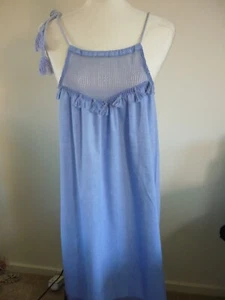 BNWT Living Doll Cornflower blue shoe-string strap maxi sun-dress - Picture 1 of 9