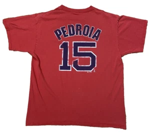 Dustin Pedroia T-Shirt Jersey Boston Red Sox Majestic Sz XL MLB Baseball Adult - Picture 1 of 9