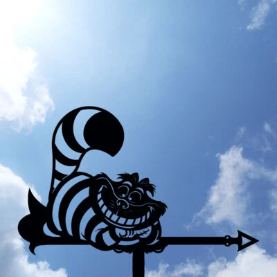 Cheshire Cat Metal Weathervane, Weather Vane, home roof decor - Image 1 of 4