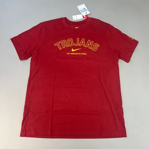 NIKE USC Trojans Logo Dri-Fit T-Shirt Men's Sz M Cardinal Red DQ1333-613 (New) - Picture 1 of 7