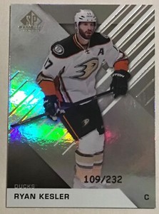 2016-17 RYAN KESLER UPPER DECK SP GAME USED SP CARD #31 DUCKS #109/232