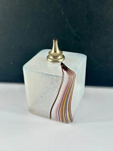 Vintage Kosta Boda Bertil Vallien glass cube oil lamp Rainbow Sweden - Picture 1 of 8