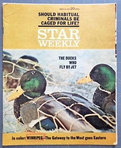 Toronto Star Weekly March 26 1966 Ducks Who Fly by Jet Prison Reform Winnipeg CA - Bild 1 von 7