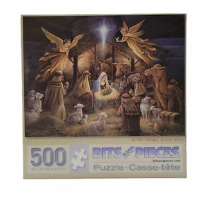 Bits and Pieces In the Manger 500 Piece Jigsaw Puzzle Christmas Nativity Jesus - Picture 1 of 6