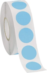 Self Adhesive Labels 2000 Round 3/4" Dot Circle Stickers Blue 2 Rolls Blank - Picture 1 of 2