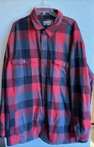 Duluth Trading Flapjack Flanell Herren Größe 2XLT Fleece gefüttert Druckknöpfe entspannte Passform " - Bild 1 von 6