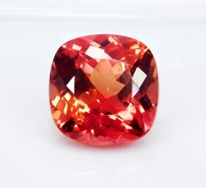 Amazing Padparadscha Sapphire Cushion Cut 8-9Ct Natural Loose Certified Gemstone - Picture 1 of 6