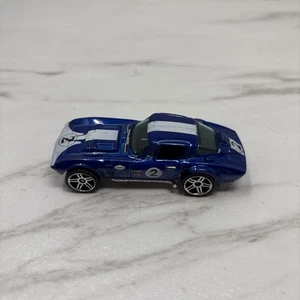 Hot Wheels Mattel #2 Corvette Grand Sport Car 2008 Blue White Die Cast Vehicle - Picture 1 of 6