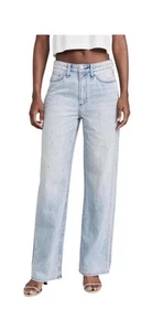 Rag & Bone "Logan" Wide Leg Jeans mit Strassverzierung Gr. 30 - Bild 1 von 10