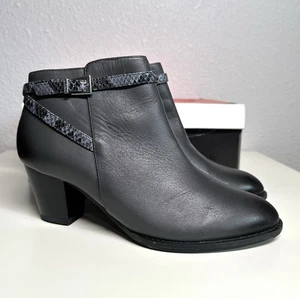 Vionic Upton Womens Ankle Boots Booties Office Dress Shoes Gray Leather Size 8.5 - Picture 1 of 10