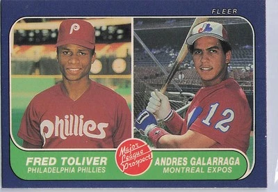 1986 Fleer #647 Fred Toliver / Andres Galarraga - Image 1 of 2