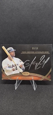 2012 Topps Tier One - Crowd-Pleaser Autographs Hanley Ramirez Silver /10 on card - Image 1 of 2