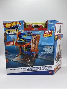 Hot Wheels City Downtown Car Park White Car with Pink Rims 2022 - BRAND NEW!!! - Picture 1 of 10