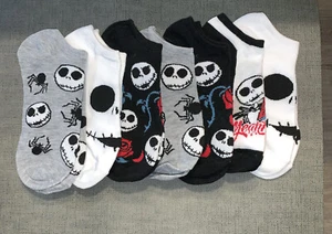 7 Pair Disney The Nightmare Before Christmas Shoe Size 4-10 Socks No-show NWOT - Picture 1 of 4