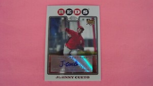 2008 Topps Chrome Johnny Cueto Autograph Cincinnati Reds