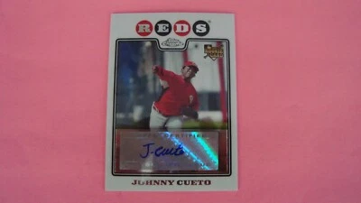 2008 Topps Chrome Johnny Cueto Autograph Cincinnati Reds - Image 1 of 4