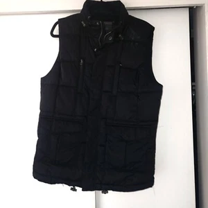 21 MEN Puffer Vest Black Size M Zip-Up Snaps Inner ,chest & Side Pockets - Picture 1 of 4