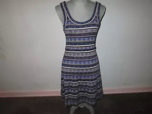 FREE PEOPLE Fair Isle Fit & Flare Nordic Knit Sleeveless Jumper Dress Size S - Picture 1 of 4